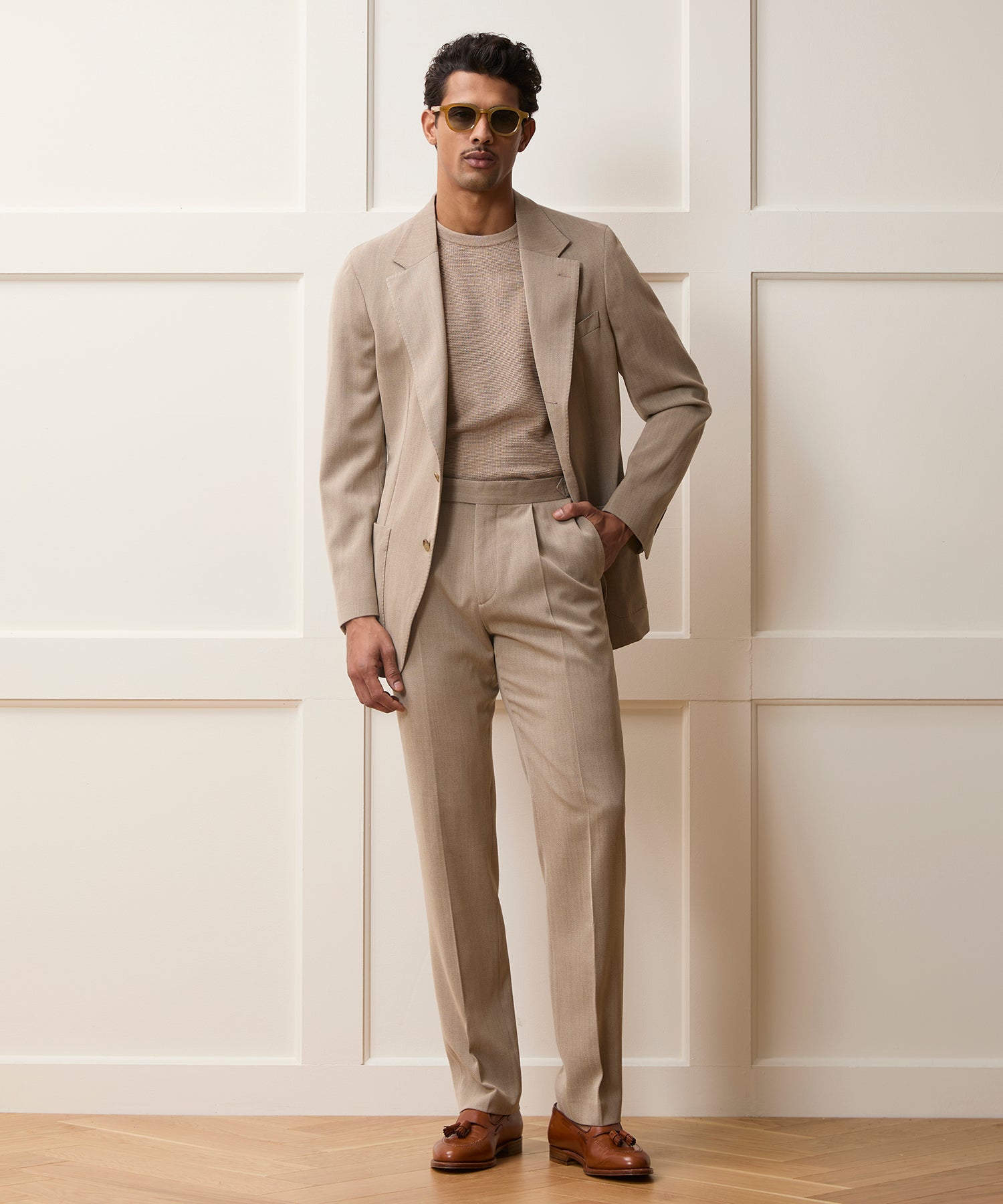 Todd Snyder Italian Cavalry Twill Madison Jacket in Tan Tan