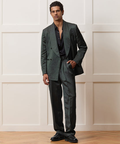 Todd Snyder Italian Satin Dinner Jacket in Emerald Green Emerald Green