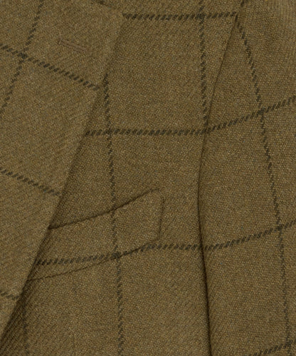 Todd Snyder Italian Wool Sport Coat in Olive Windowpane Olive