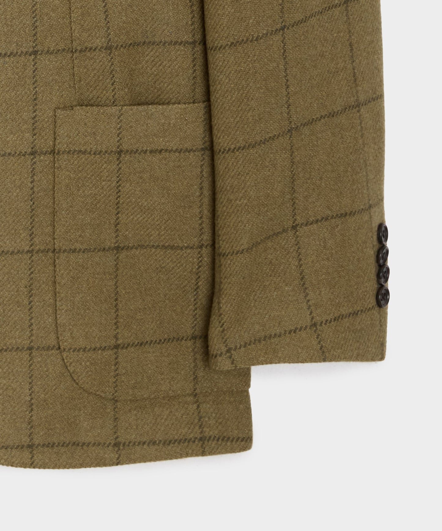 Todd Snyder Italian Wool Sport Coat in Olive Windowpane Olive