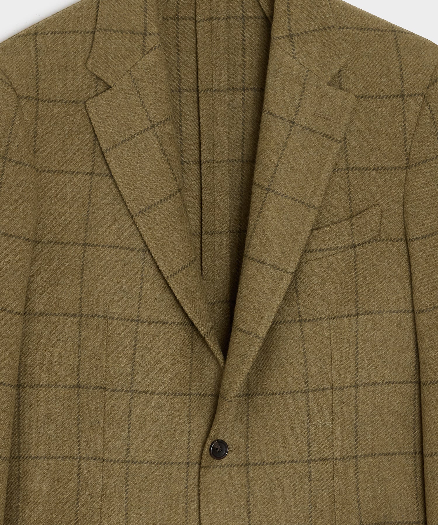 Todd Snyder Italian Wool Sport Coat in Olive Windowpane Olive