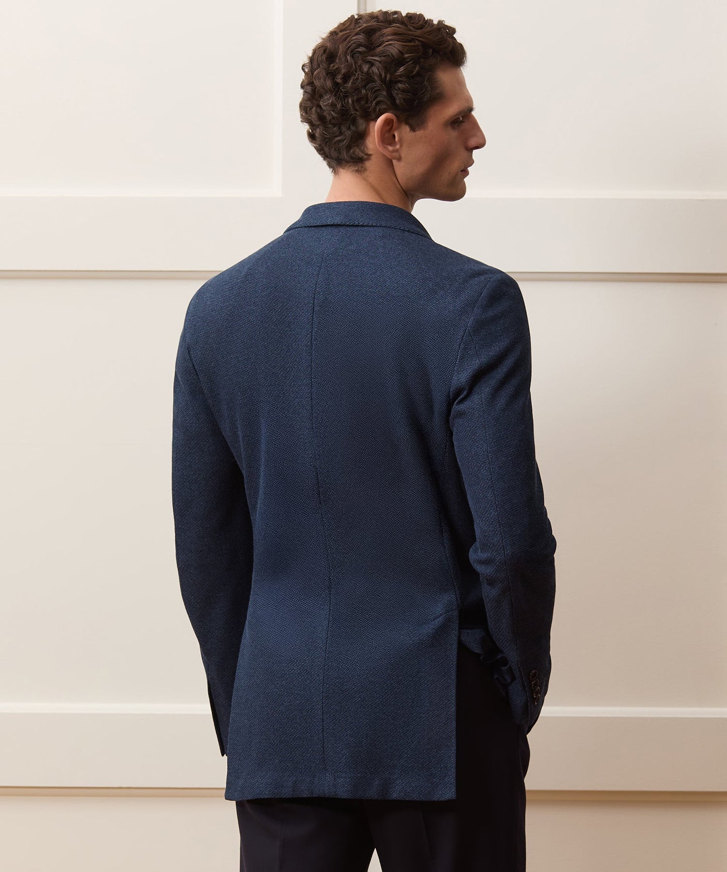 Todd Snyder Double-Breasted Knit Pique Sport Coat in Blue Blue