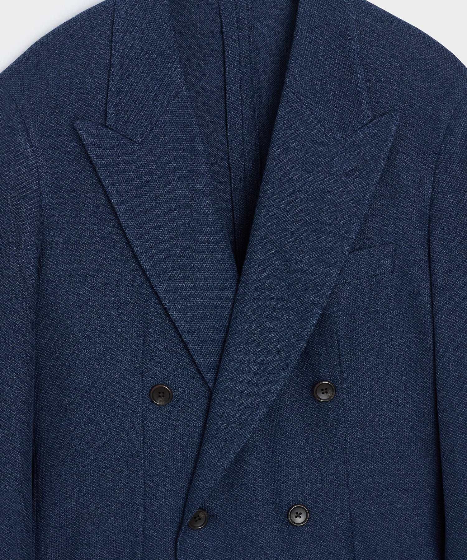 Todd Snyder Double-Breasted Knit Pique Sport Coat in Blue Blue