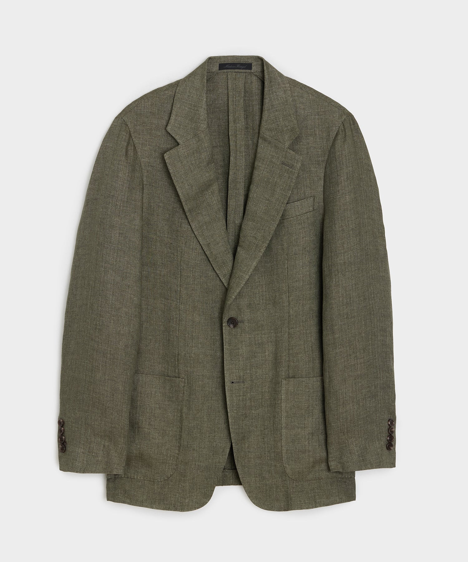 Todd Snyder Herringbone Sport Coat in Olive Olive