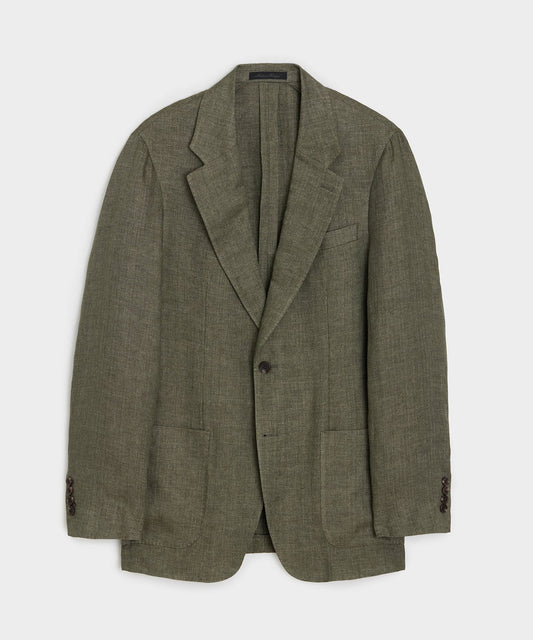 Todd Snyder Herringbone Sport Coat in Olive Olive