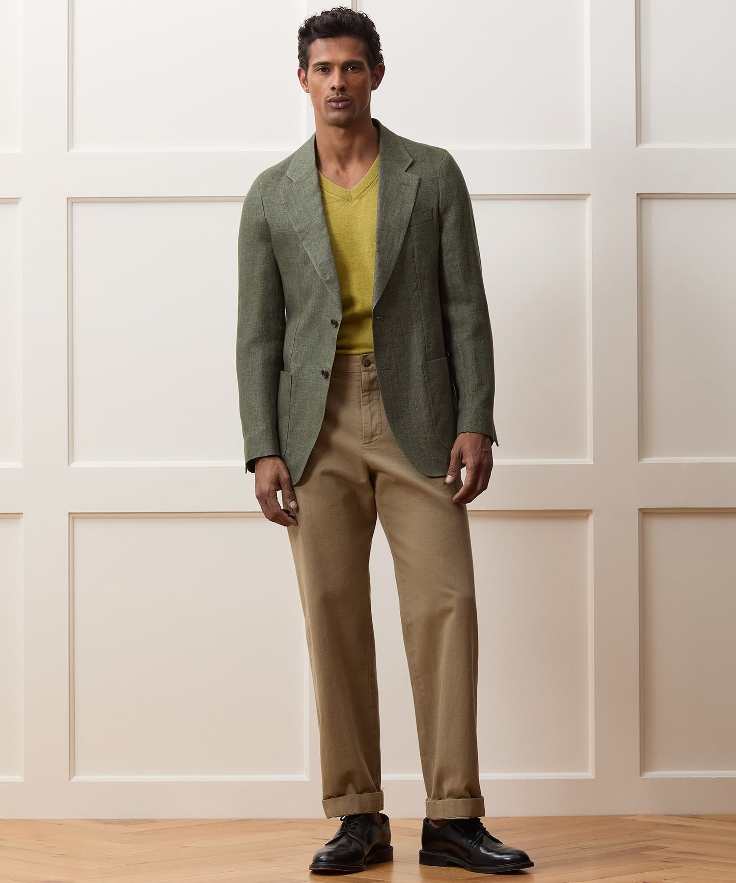 Todd Snyder Herringbone Sport Coat in Olive Olive