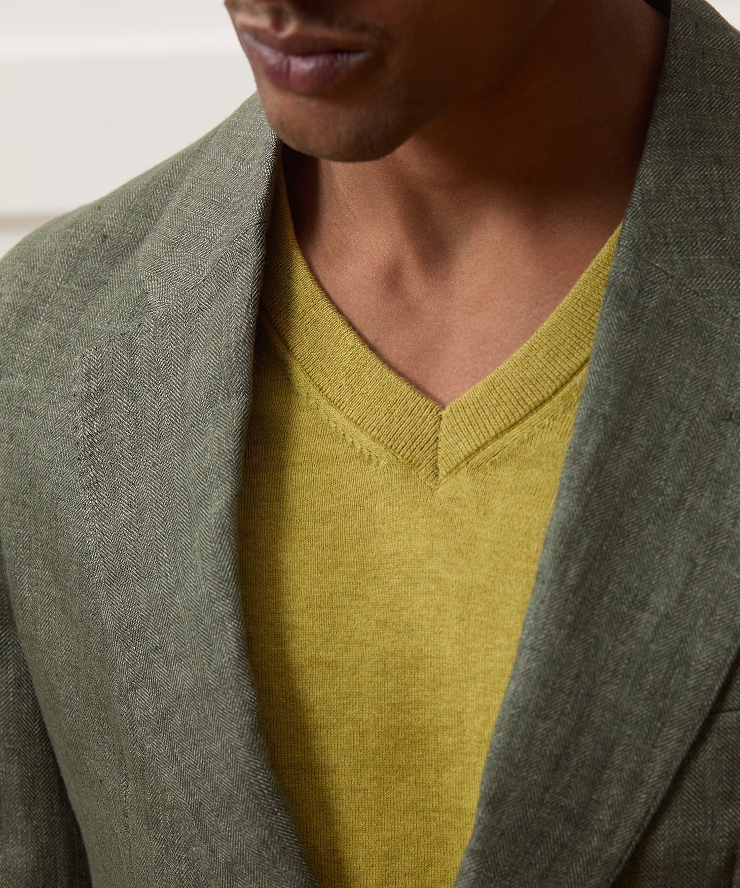 Todd Snyder Herringbone Sport Coat in Olive Olive