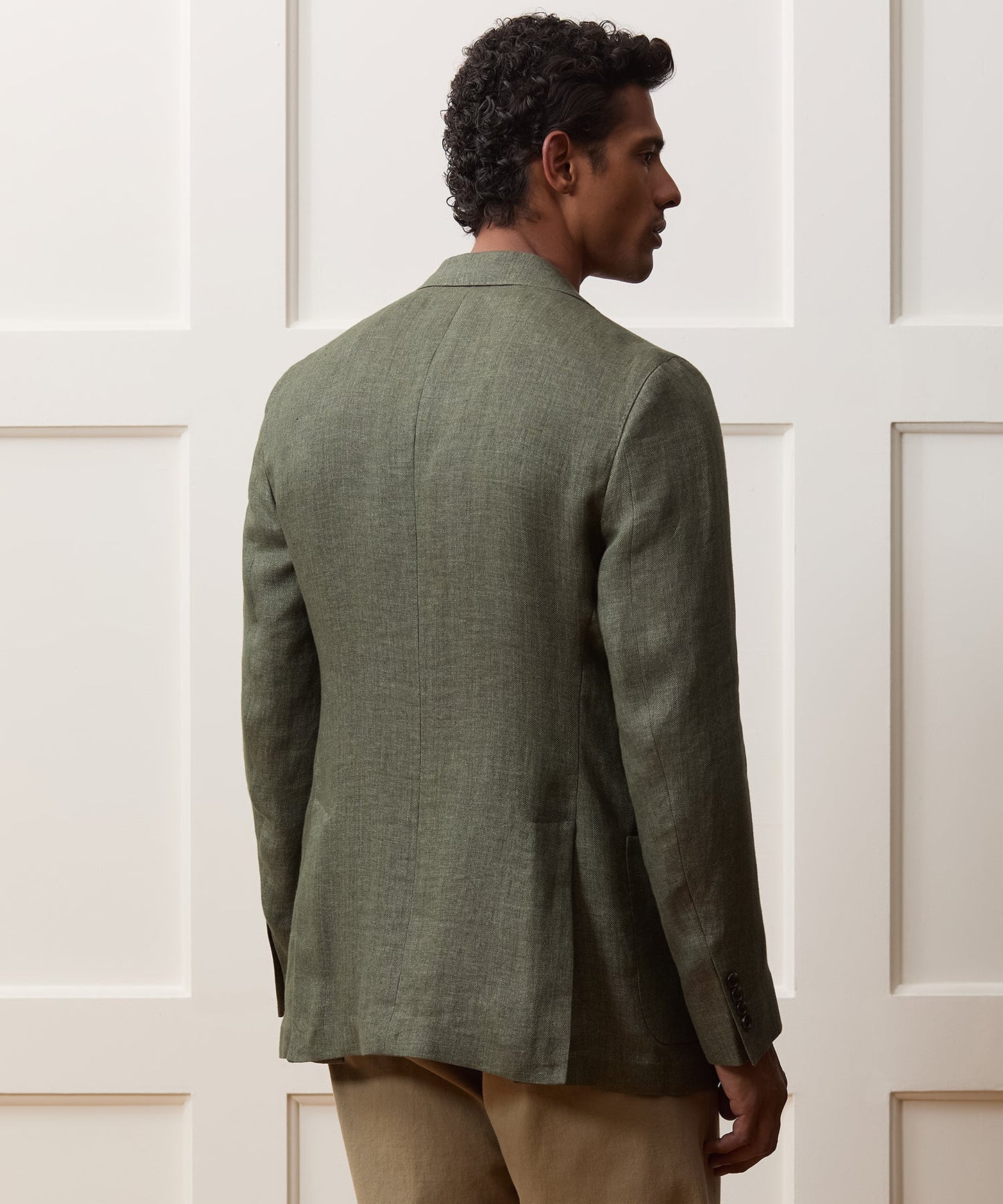 Todd Snyder Herringbone Sport Coat in Olive Olive