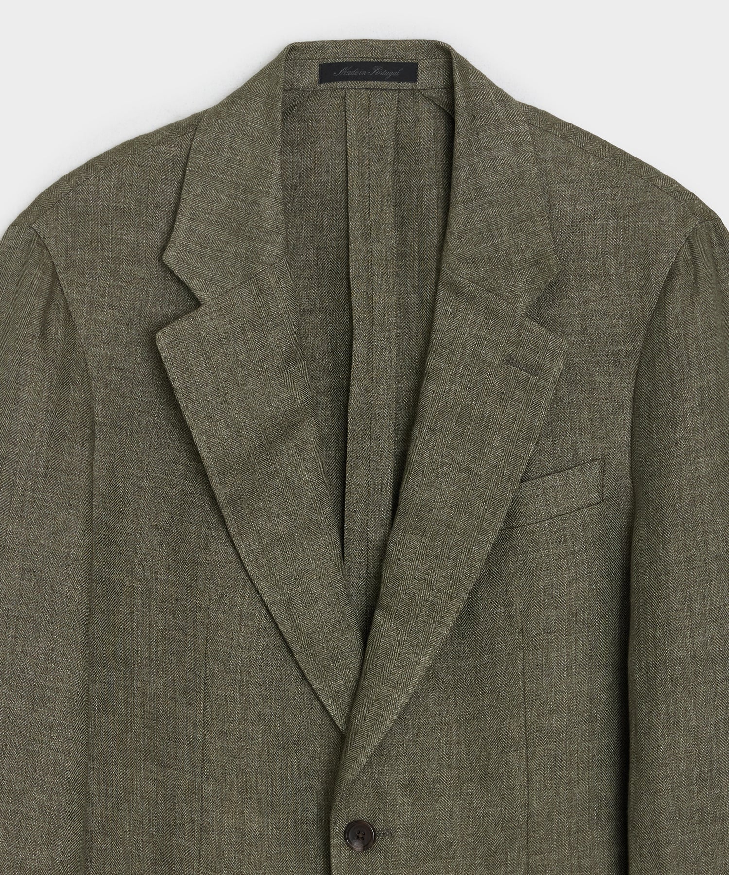 Todd Snyder Herringbone Sport Coat in Olive Olive