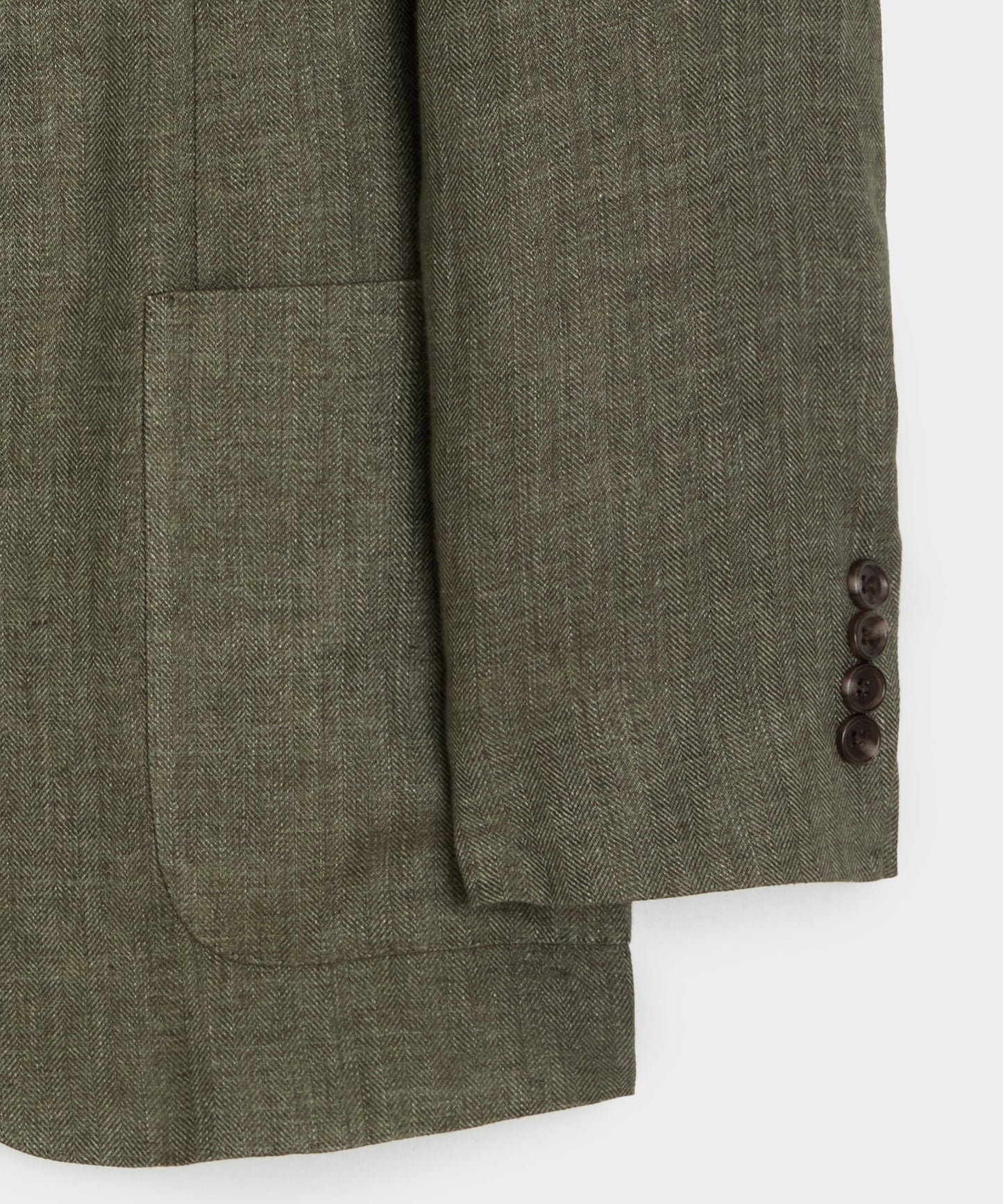 Todd Snyder Herringbone Sport Coat in Olive Olive