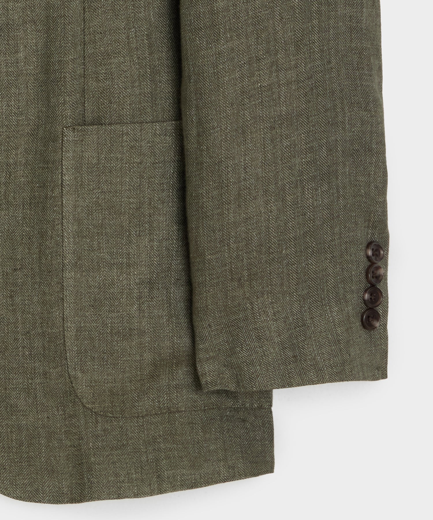 Todd Snyder Herringbone Sport Coat in Olive Olive