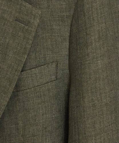 Todd Snyder Herringbone Sport Coat in Olive Olive