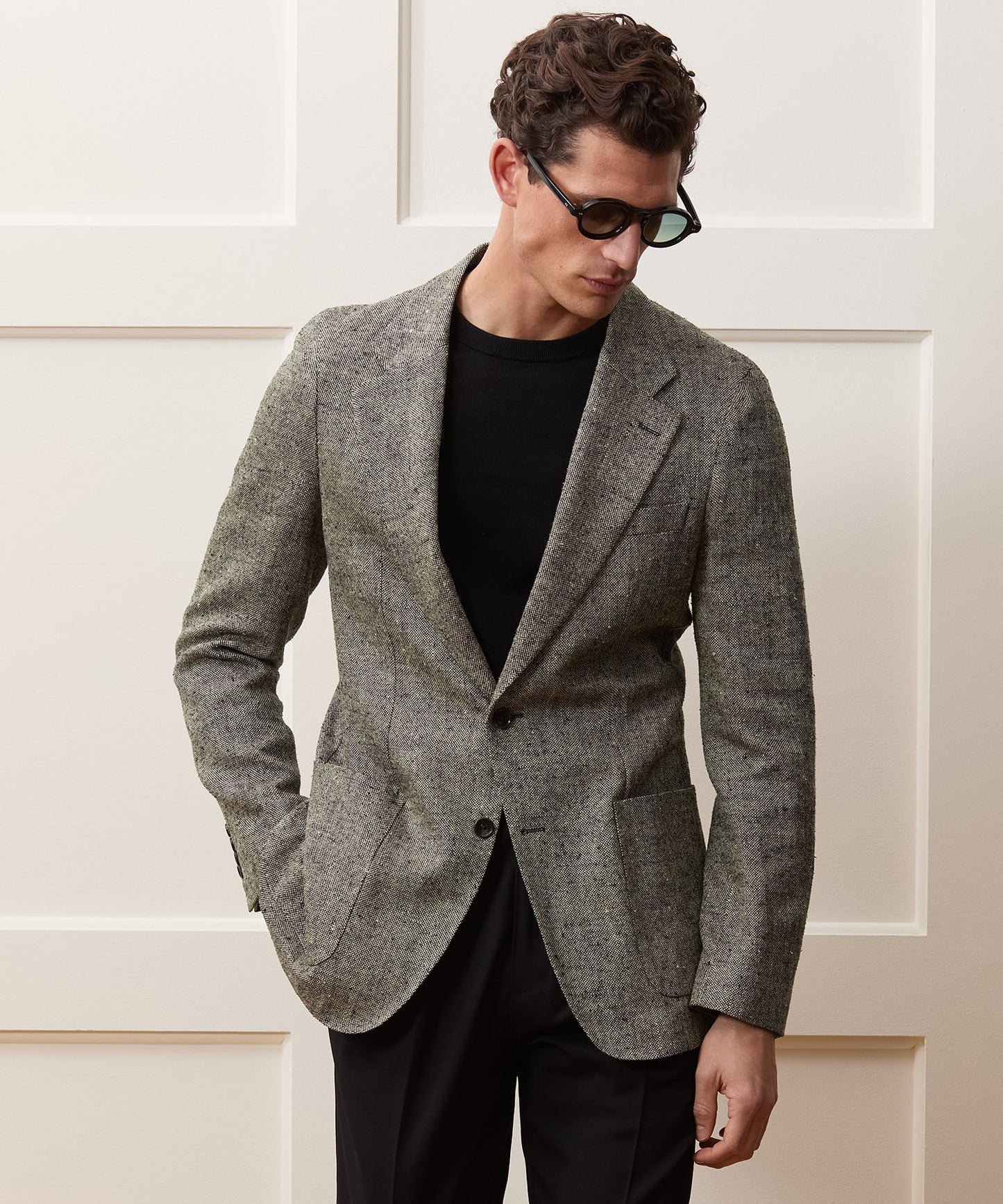 Todd Snyder Silk-Linen Donegal Sport Coat in Grey Grey