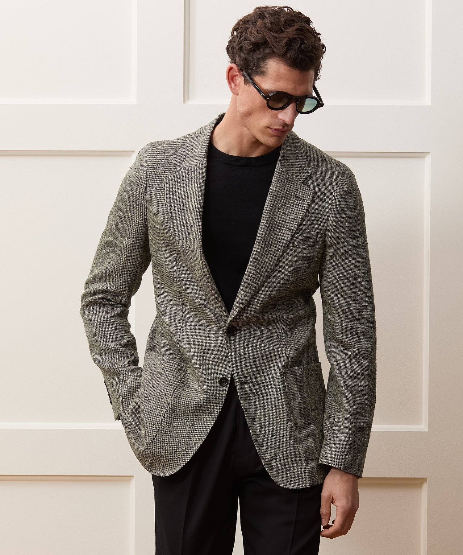 Todd Snyder Silk-Linen Donegal Sport Coat in Grey Grey