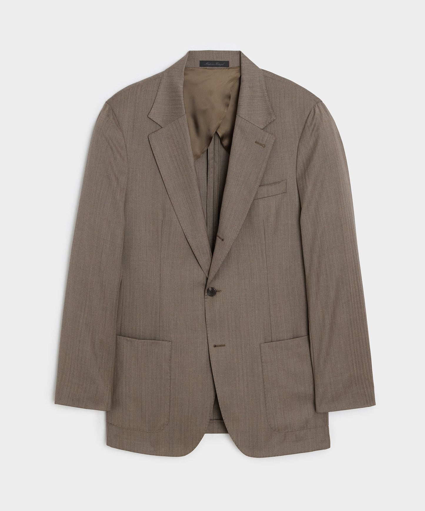 Todd Snyder Herringbone Madison Jacket in Light Brown Herringbone Light Brown
