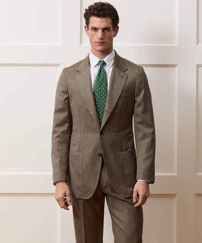 Todd Snyder Herringbone Madison Jacket in Light Brown Herringbone Light Brown