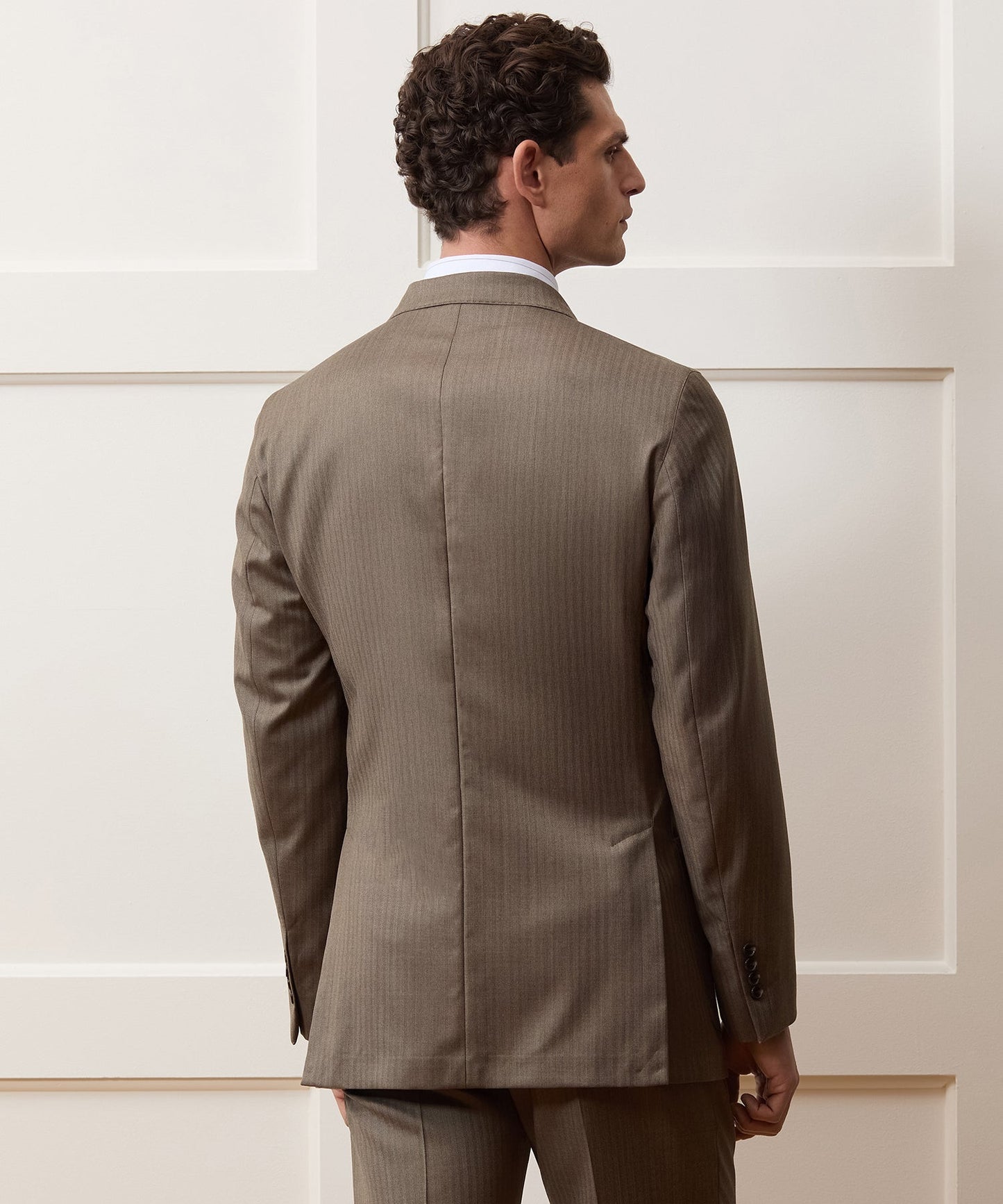 Todd Snyder Herringbone Madison Jacket in Light Brown Herringbone Light Brown