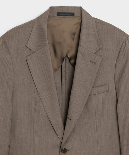Todd Snyder Herringbone Madison Jacket in Light Brown Herringbone Light Brown