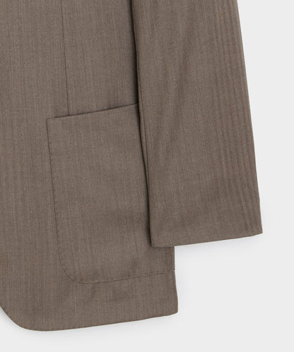 Todd Snyder Herringbone Madison Jacket in Light Brown Herringbone Light Brown