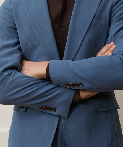 Todd Snyder Sueded Linen Sutton Jacket in Harbor Blue Harbor Blue