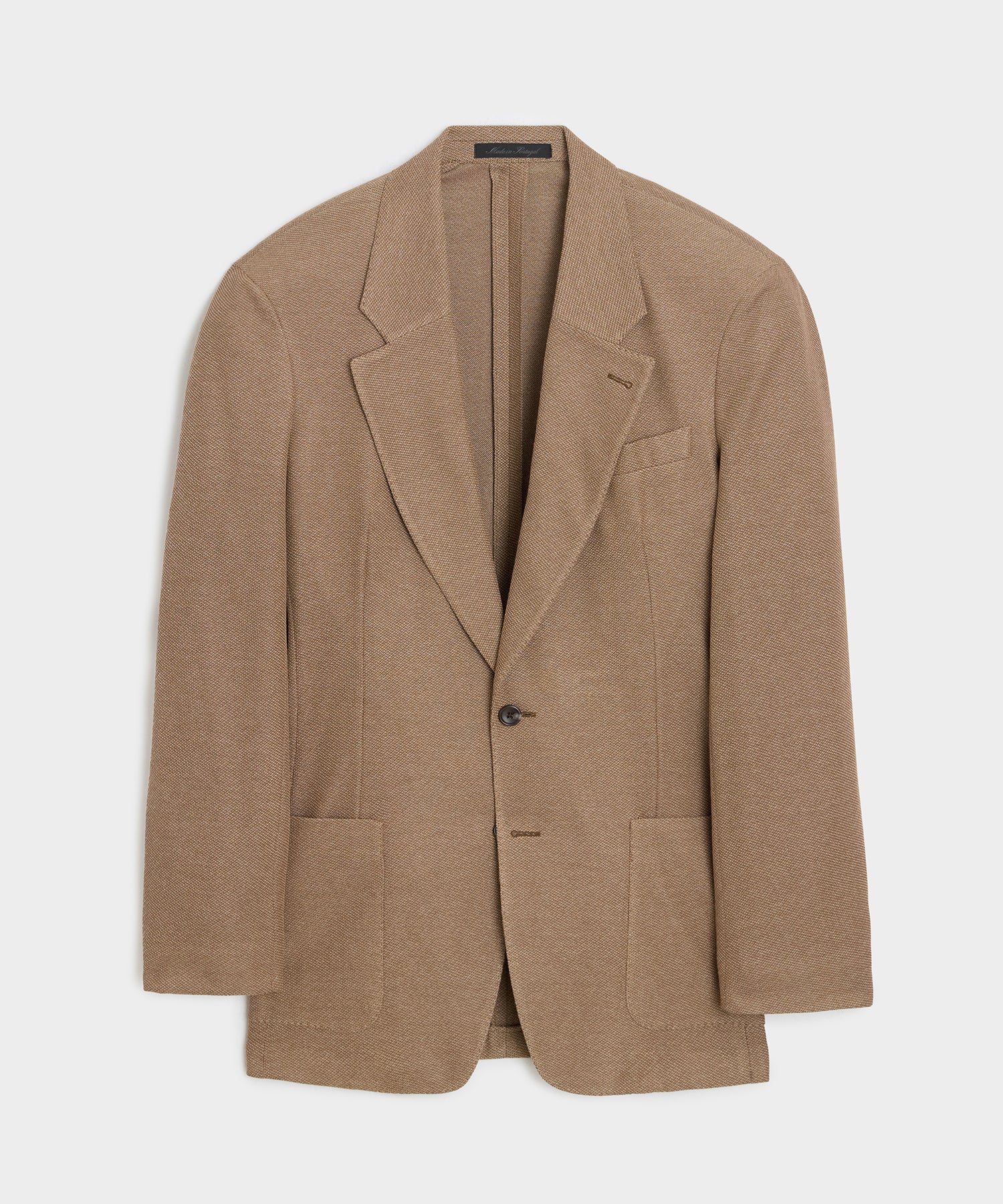 Todd Snyder Single-Breasted Knit Pique Wythe Jacket in Khaki Khaki