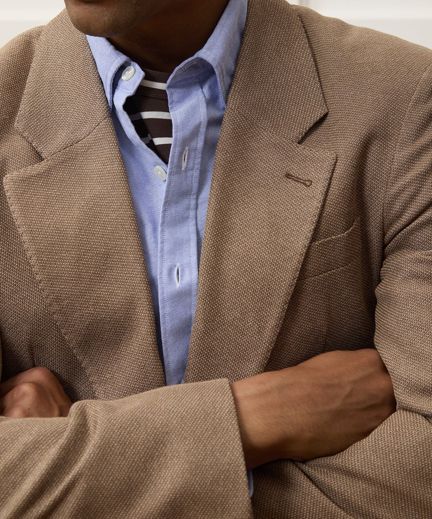 Todd Snyder Single-Breasted Knit Pique Wythe Jacket in Khaki Khaki