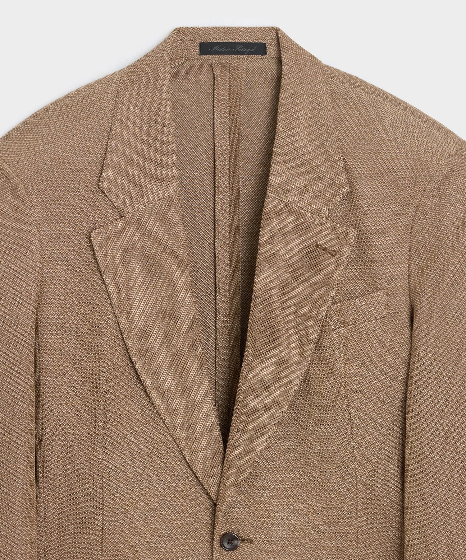 Todd Snyder Single-Breasted Knit Pique Wythe Jacket in Khaki Khaki