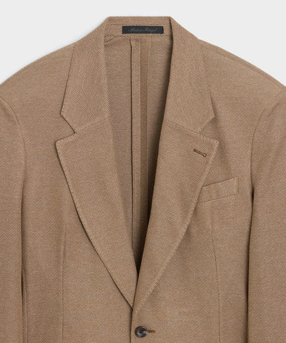 Todd Snyder Single-Breasted Knit Pique Wythe Jacket in Khaki Khaki