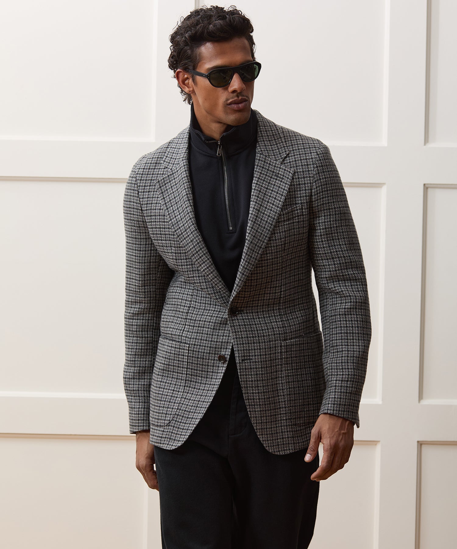 Todd Snyder Houndstooth Sport Coat in Charcoal Houndstooth Charcoal