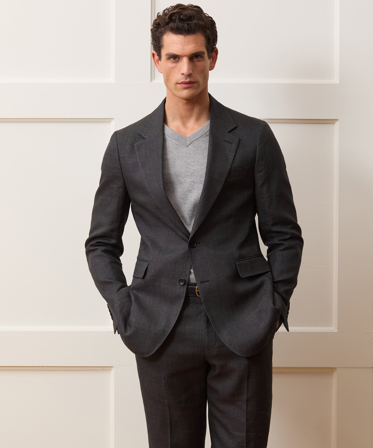 Todd Snyder Italian Cotton-Linen Sutton Jacket in Charcoal Charcoal