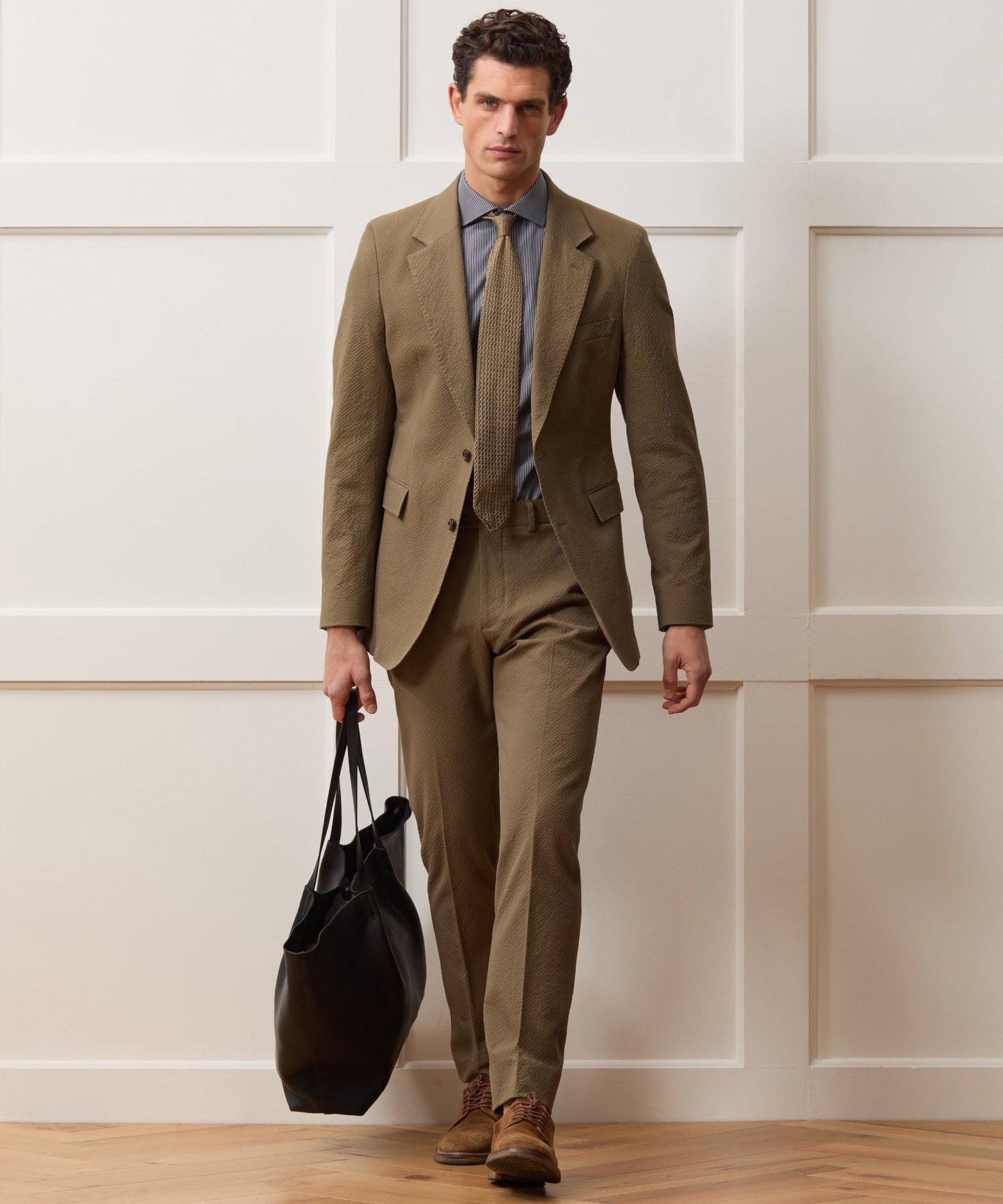 Todd Snyder Italian Seersucker Sutton Jacket in Tan Tan