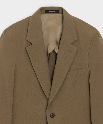 Todd Snyder Italian Seersucker Sutton Jacket in Tan Tan