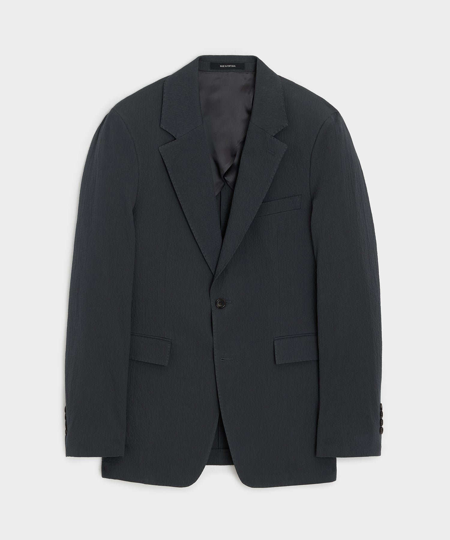 Todd Snyder Italian Seersucker Sutton Jacket in Obsidian Obsidian