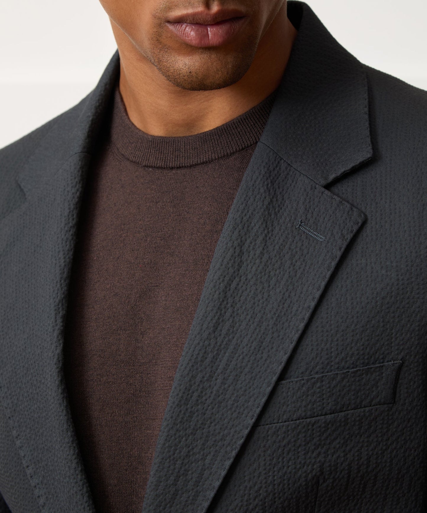 Todd Snyder Italian Seersucker Sutton Jacket in Obsidian Obsidian
