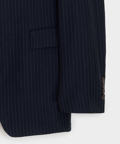 Todd Snyder Italian Cotton-Linen Pinstripe Sutton Jacket in Navy Stripe Navy
