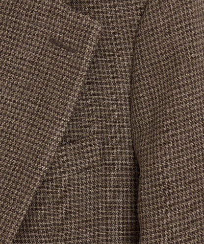 Todd Snyder Italian Linen Houndstooth Madison Jacket in Tan Houndstooth Tan