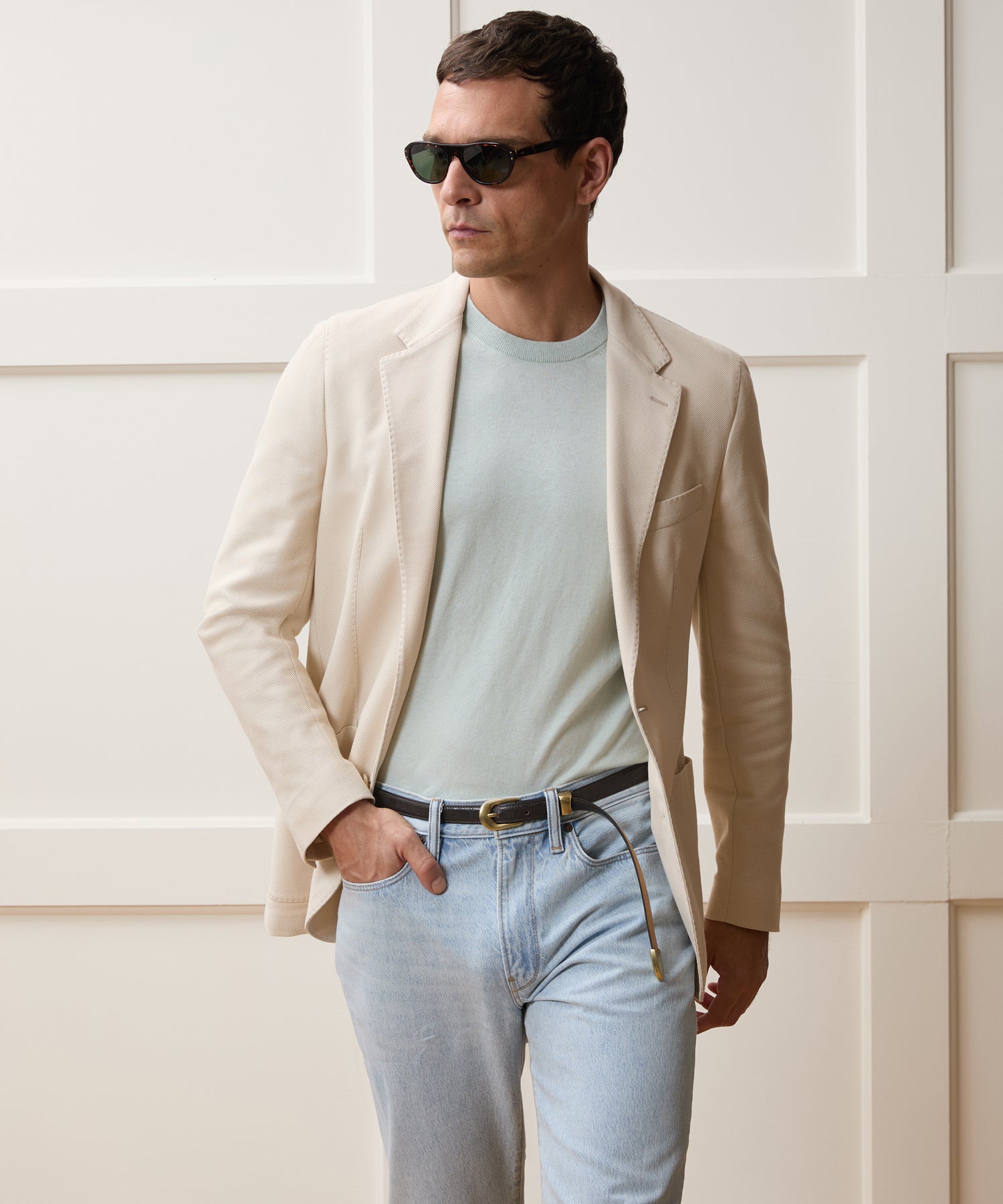 Todd Snyder Italian Knit Sport Coat in Birch Birch