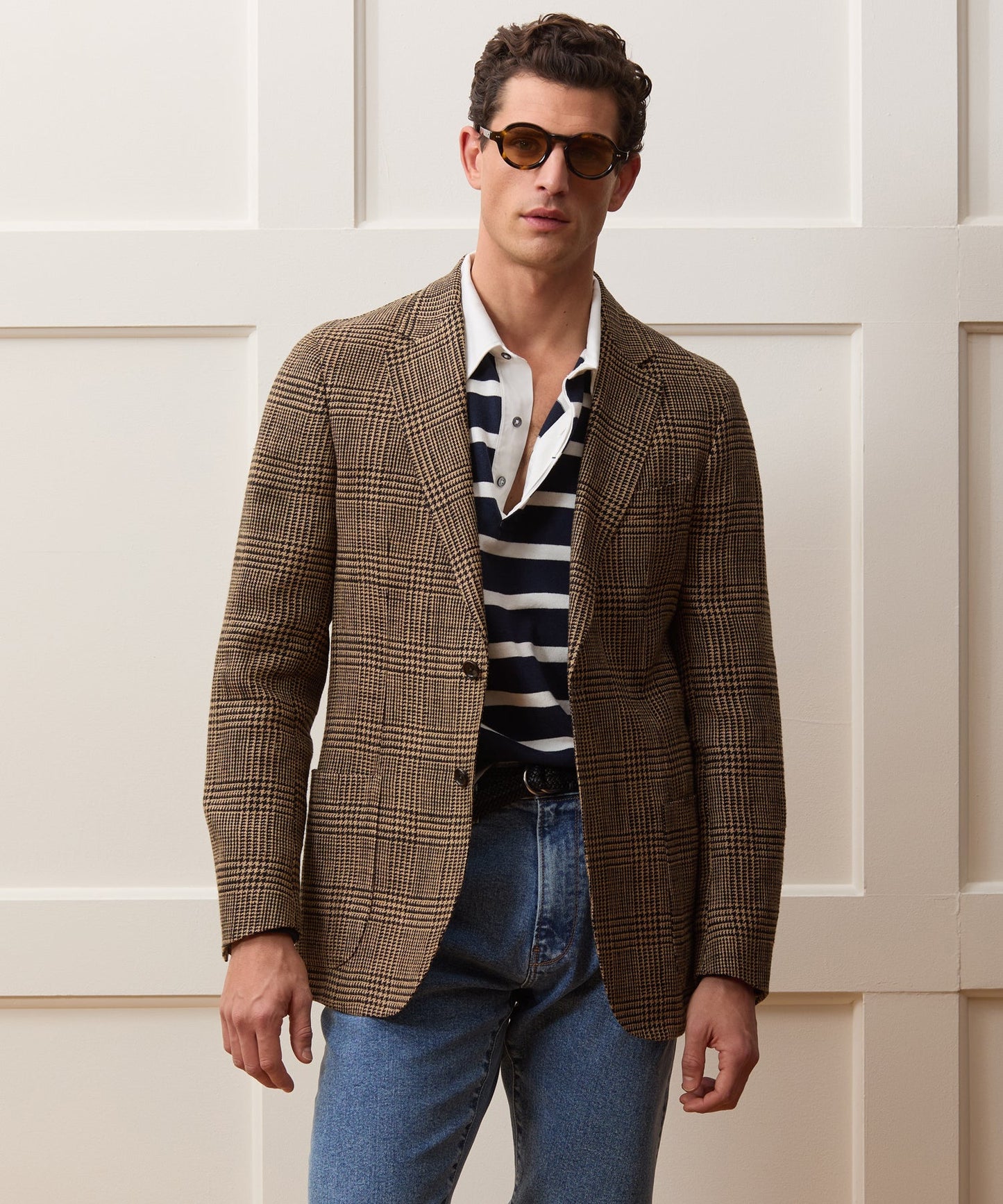 Todd Snyder Italian Glen Plaid Sport Coat in Khaki Plaid Khaki