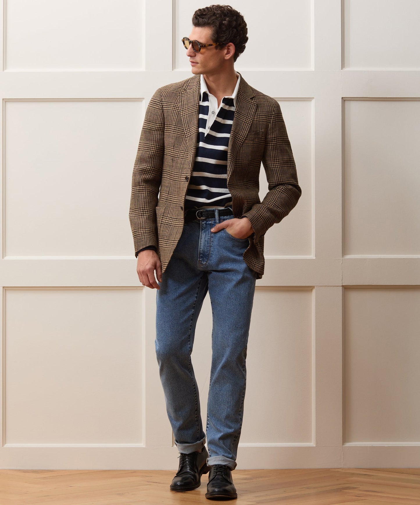 Todd Snyder Italian Glen Plaid Sport Coat in Khaki Plaid Khaki