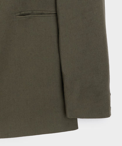 Todd Snyder Italian Double-Breasted Shawl Collar Jacket in Olive Olive