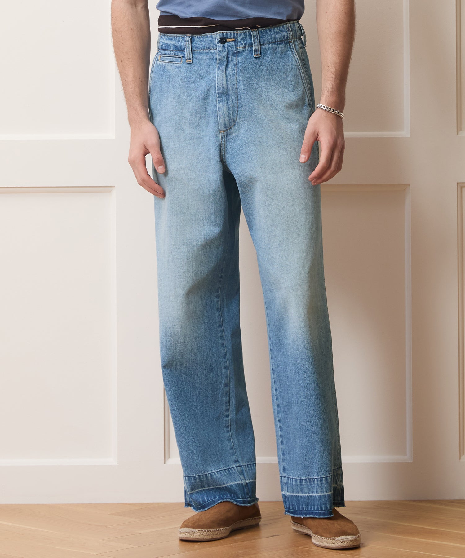 Todd Snyder Lightweight Big Jean in Light Indigo Light Indigo