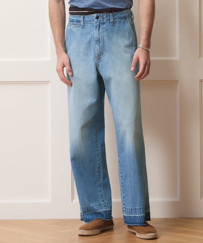 Todd Snyder Lightweight Big Jean in Light Indigo Light Indigo