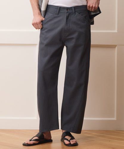 Todd Snyder Relaxed Barrel Jean in Granite Granite