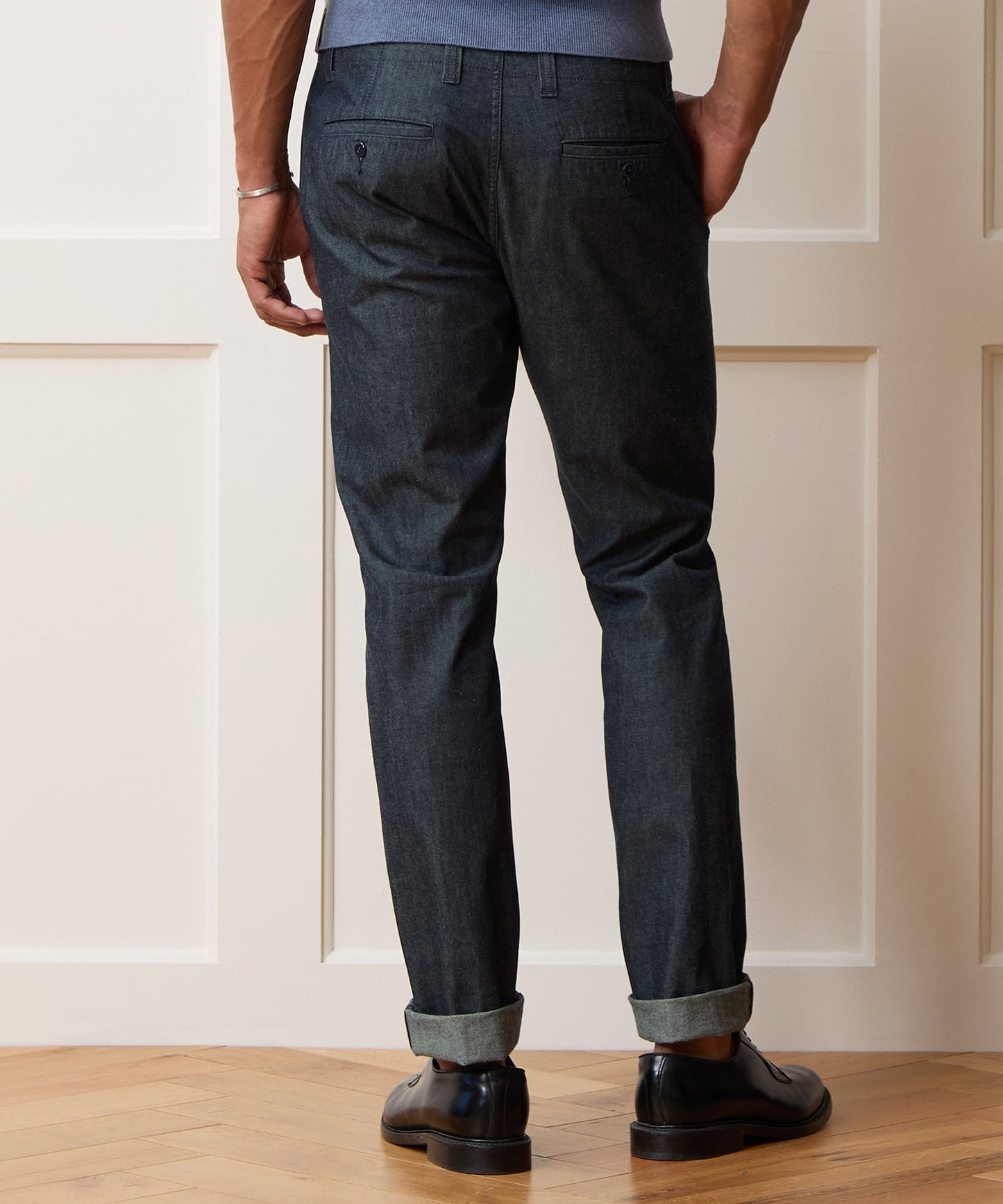 Todd Snyder Straight Fit Linen Favorite Pant in Rinsed Indigo Rinsed Indigo