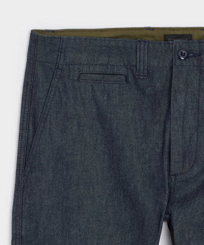 Todd Snyder Straight Fit Linen Favorite Pant in Rinsed Indigo Rinsed Indigo