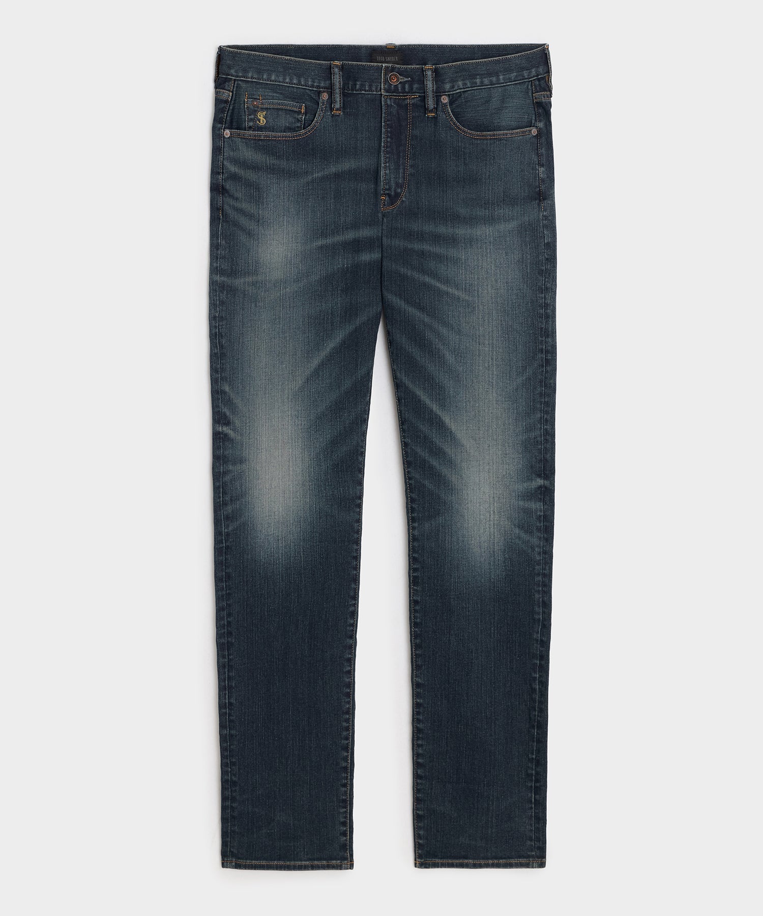 Todd Snyder Slim Fit Jean in Slub Worn Wash in Dark Indigo Dark Indigo