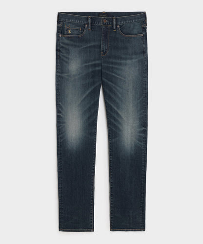 Todd Snyder Slim Fit Jean in Slub Worn Wash in Dark Indigo Dark Indigo