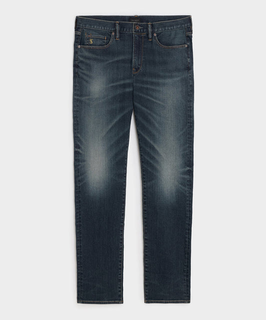Todd Snyder Slim Fit Jean in Slub Worn Wash in Dark Indigo Dark Indigo