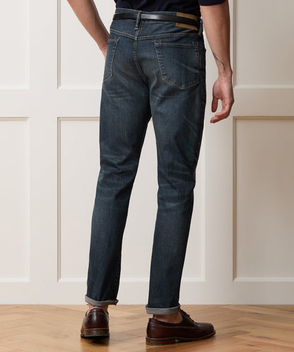 Todd Snyder Slim Fit Jean in Slub Worn Wash in Dark Indigo Dark Indigo