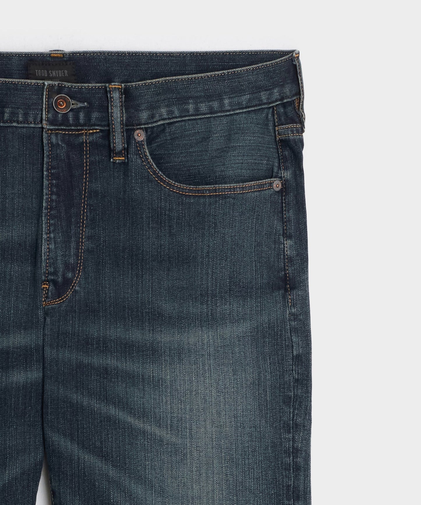 Todd Snyder Slim Fit Jean in Slub Worn Wash in Dark Indigo Dark Indigo